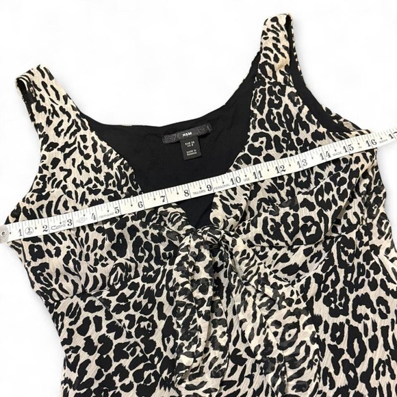 Leopard Print Y2K Tie Detail Top. Sz 8 Animal Print Going Out Party - Picture 4 of 7